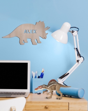 Decor dino personalizat camera copii Triceratops